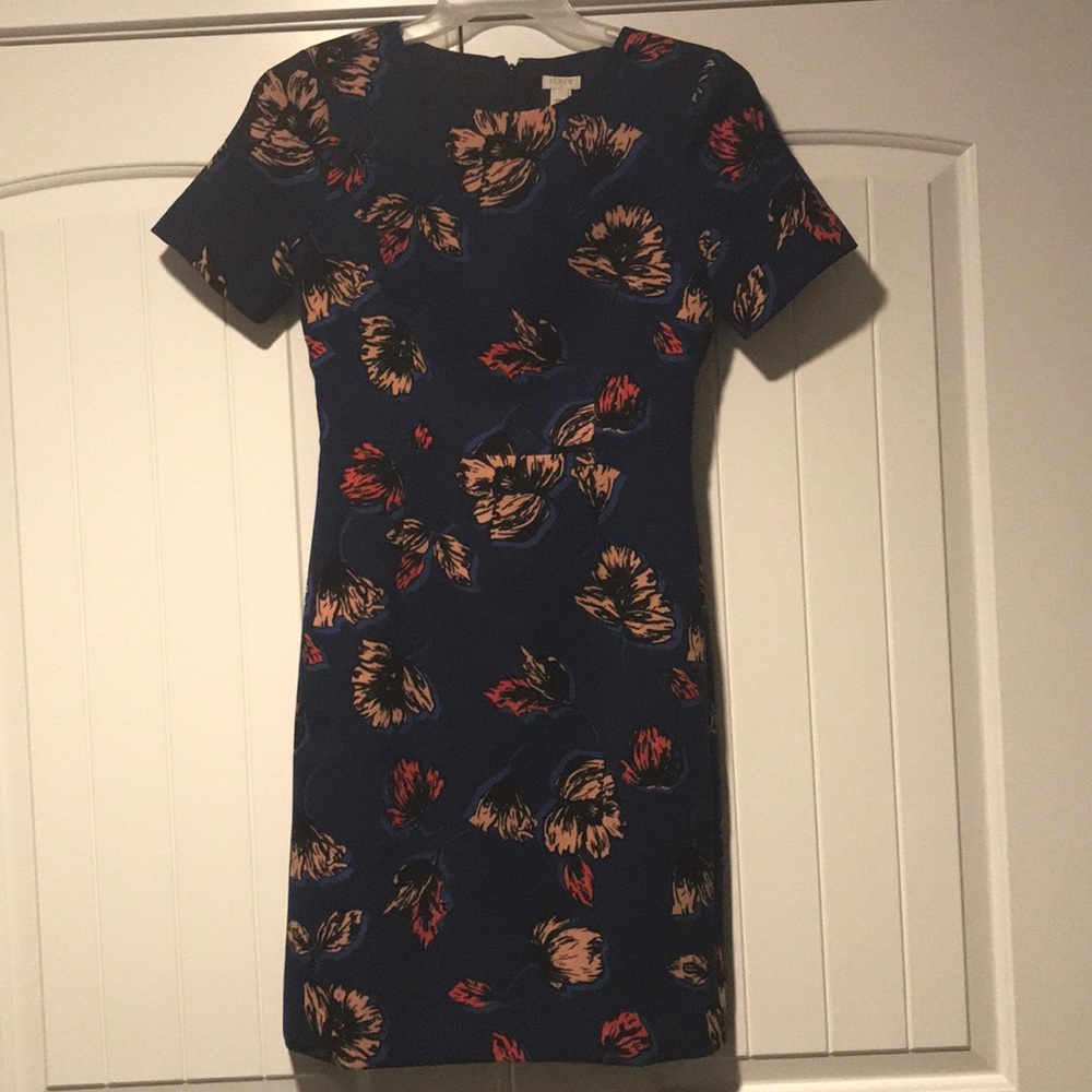 J Crew Short Sleeve Printed Dress
